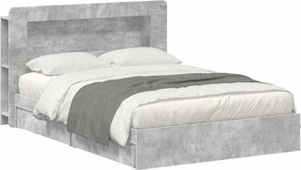 vidaXL Estructura De Cama Con Almacenamiento Con Caj&oacute;n Gris Hormig&oacute;n Vidaxl