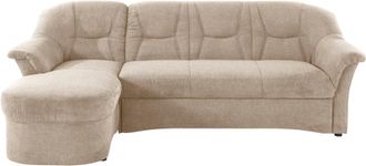 Domo Collection Ecksofa »Sarafina zeitlos und komfortabel, optional mit Federkern, L-Form« wahlweise mit Bettfunktion