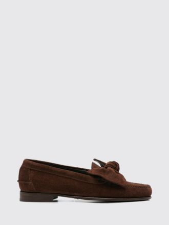 Hereu Corbati Penny Loafers in Suede with Decorative Bow