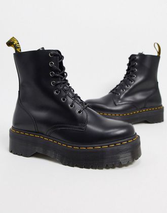 Dr. Martens jadon 8-eye platform boots in black