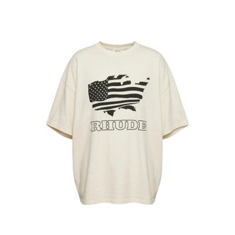Rhude Rhude Banner Tee Vintage Black /White