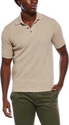 Brunello Cucinelli Light Camel Knit Polo Sweater, Brand Size 46 (US Size 36)