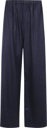 Sofie D'Hoore Preston Drawstring Pant - Dames - Wijde Broeken - Blauw - M - Wol - Broeken