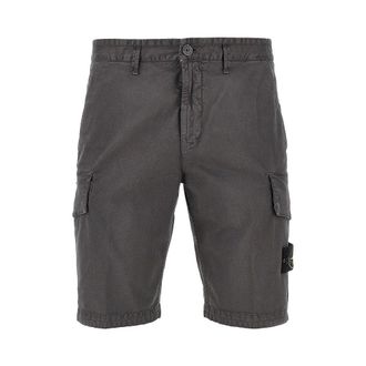 Stone Island Old Effect Broken Twill cargo shorts Man 30