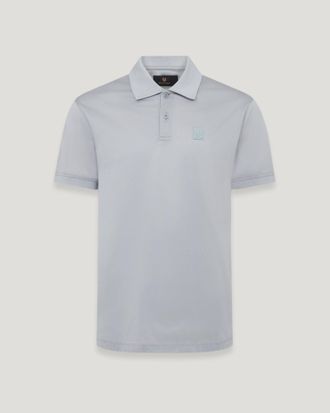 Belstaff Steel Polo Mens Mercerised Cotton Quarry Blue Size 2XL