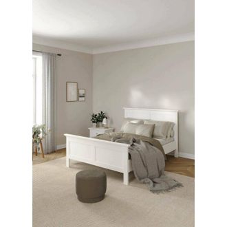 Dmora Cama Plaza Y Media Phanfone, Tama&ntilde;o De Colch&oacute;n 150x200 Cm, Blanco