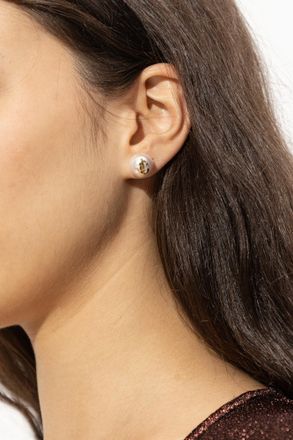 Jimmy Choo London Earrings With Pearl, Womens, White
