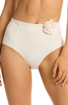 Sea Level Australia Casa Del Mar Belted High Waist Bikini Bottoms in Coconut at Nordstrom Rack, Size 12 Us / 16 Au