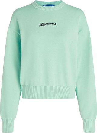 Karl Lagerfeld Felpa con ricamo - Verde