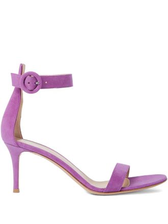 Gianvito Rossi 85mm Portofino sandals - women - Calf Leather/Calf Leather/Suede - 41 - Purple