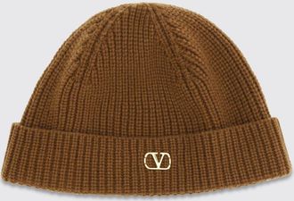 Valentino Garavani Berretto beanie in cashmere con risvolto e VLogo Signature