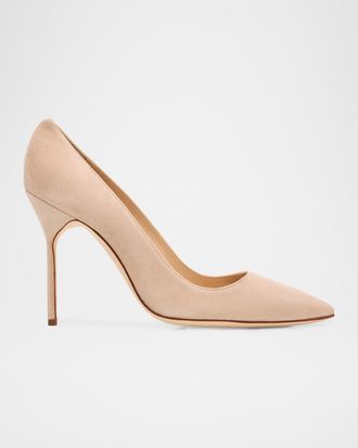 Manolo Blahnik 105mm BB Suede Pumps