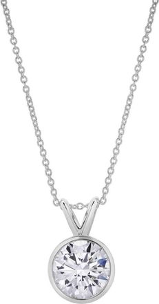 LuvMyJewelry Astral 14K Gold Round Lab Grown Diamond Pendant - 1 Ct in 14K White Gold at Nordstrom