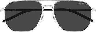 Montblanc Sunglasses Mb0367 Sa 002 Silver Black/Gray Men