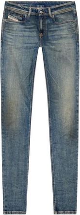 Diesel 5-Pocket Jeans Sleenker voor Mannen - Heren - Slim Fit Jeans - Blauw - W38 - Katoen - Jeans