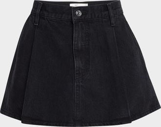 Frame Denim The Pleated Denim Skirt
