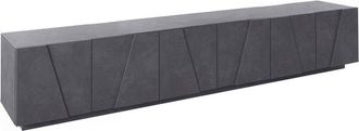 Dmora Mobile porta tv Aemilor, Credenza bassa da soggiorno, Base porta televisione, 100% Made in Italy, cm 244x44h46, Ardesia - Dmora