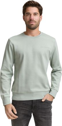 Tom Tailor Sweatshirt TOM TAILOR, Herren, Gr. XXL, soft grauish gr&uuml;n, Sweatware, Obermaterial: 70% Baumwolle, 30% Polyester, unifarben, regular fit normal, Rundh