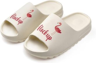 Generic Lets Get Flock Up Flamingo Slides for Women Men Soft Thick Bottom Coconut Slippers Sandals for Bathroom Beach