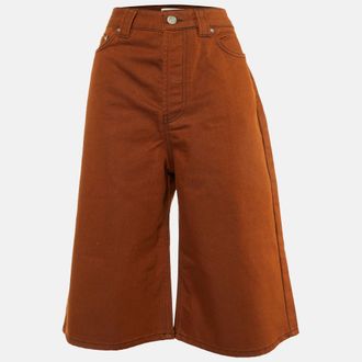 Ganni Ganni Brown Denim Knee Length Shorts