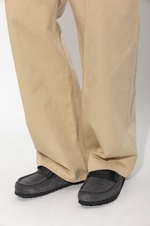 Birkenstock Naples Wrapped Double Stitch Shoes, Mens, Grey