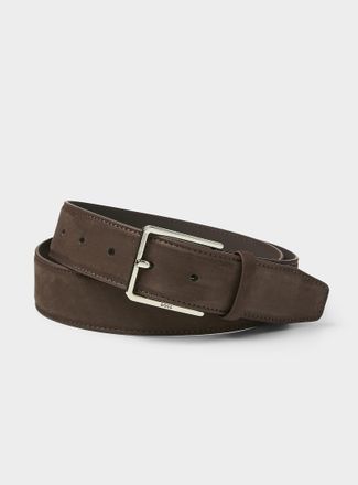 BOSS Mens Velvety espresso belt