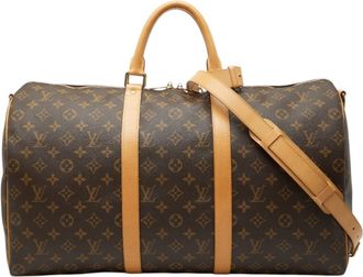 Louis Vuitton Brown Pvc Leather Boston Bag Shoulder Bag (Pre-Owned)