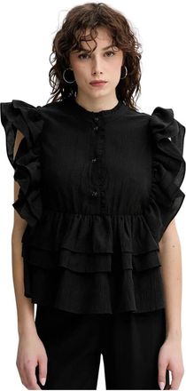 Munthe Fulton Blouse - Dames - Blouses - Zwart - L - Overhemden