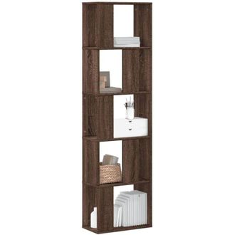 vidaXL Vidaxl - Libreria 5 Ripiani Rovere Marrone 45x23,5x162,5cm Multistrato