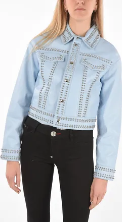 Philipp Plein COUTURE Leather Bomber Jacket CRYSTAL embellished with Crystals and Studs Philipp Plein
