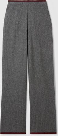 Gucci Soft Rib Felted Wool Pants, Grey, Ready-to-wear
