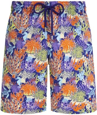 Vilebrequin Lange Stretch Zwemshorts Aquatic Life - Heren - Strandmode - Veelkleurig - L - Badmode