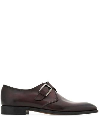 Ferragamo Monks in pelle - Marrone