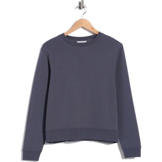 Vince Crewneck Cotton Sweatshirt in Dk Water at Nordstrom Rack, Size X-Small