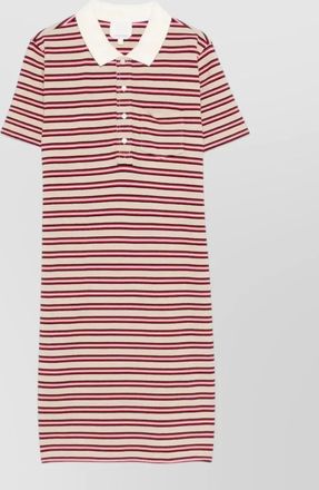 A.P.C. striped cotton polo dress short sleeves