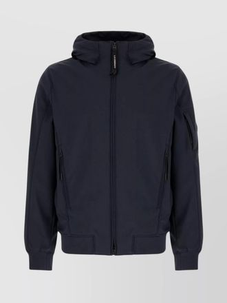 C.P. Company hooded ribbed zip pockets jacket