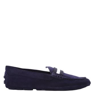 Bally Mens Midnight Kansan-U Calf Suede Driving Shoes
