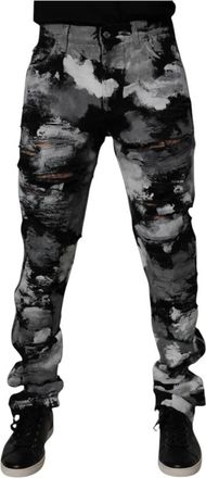 Dolce & Gabbana Multicolor Camouflage Skinny Denim Jeans - Heren - Slim Fit Jeans - Veelkleurig - M - Denim - Jeans
