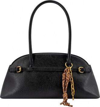 Like Dreams Womens Liorah Crescent Shoulder Bag In Black