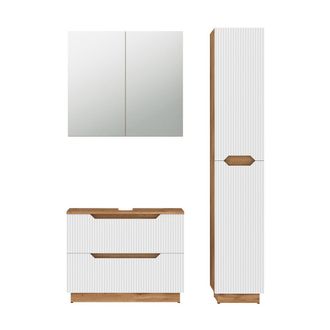 Vicco Juego De Muebles De Ba&ntilde;o De 3 Piezas Lotta, Blanco, 3 Piezas, Vicco