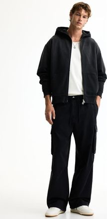 H&M Loose-fit Cargo Pants in Black at Nordstrom, Size Xx-Large