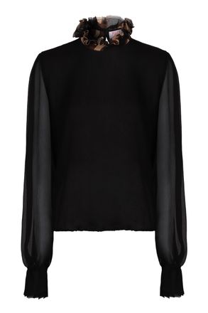 Emilio Pucci Emilio Pucci Womens Silk Blouse - Black - Size EU 44 (Womens)