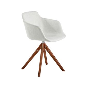 Angel Cerd&aacute; Silla comedor giratoria tela beige