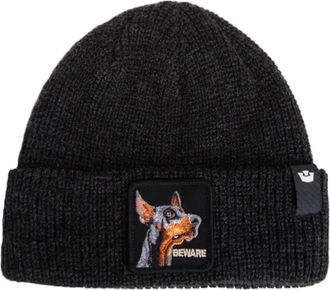 Goorin Brothers Beware Doberman Beanie - Dames - Hoeden - Zwart - ONE Size - Accessoires