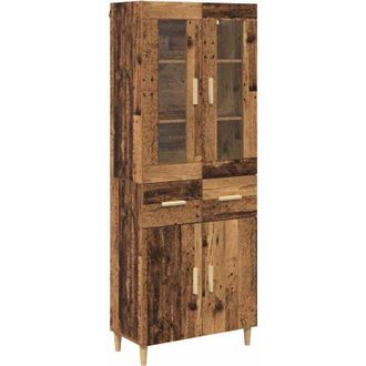 vidaXL Aparador Alto Con Caj&oacute;n Madera Envejecida 69,5 X 34 X 180 Cm Vidaxl