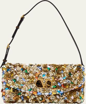 Valentino Garavani DeVain Embellished Small Shoulder Bag
