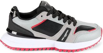 Karl Lagerfeld Sneakers Mens Gray Leather Lifestyle Shoes ZPO3758