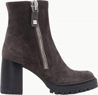 Aquatalia Womens Emma Leather Bootie In Anthracite Suede