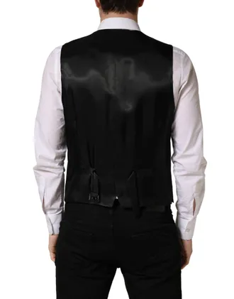 Dolce & Gabbana Virgin Wool and Silk Vest - Black
