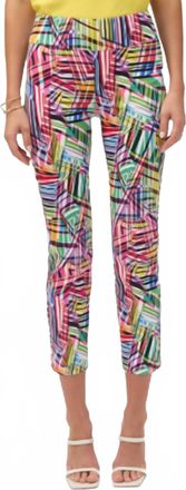 Joseph Ribkoff Abstract Graphic Summer Trousers In Multi